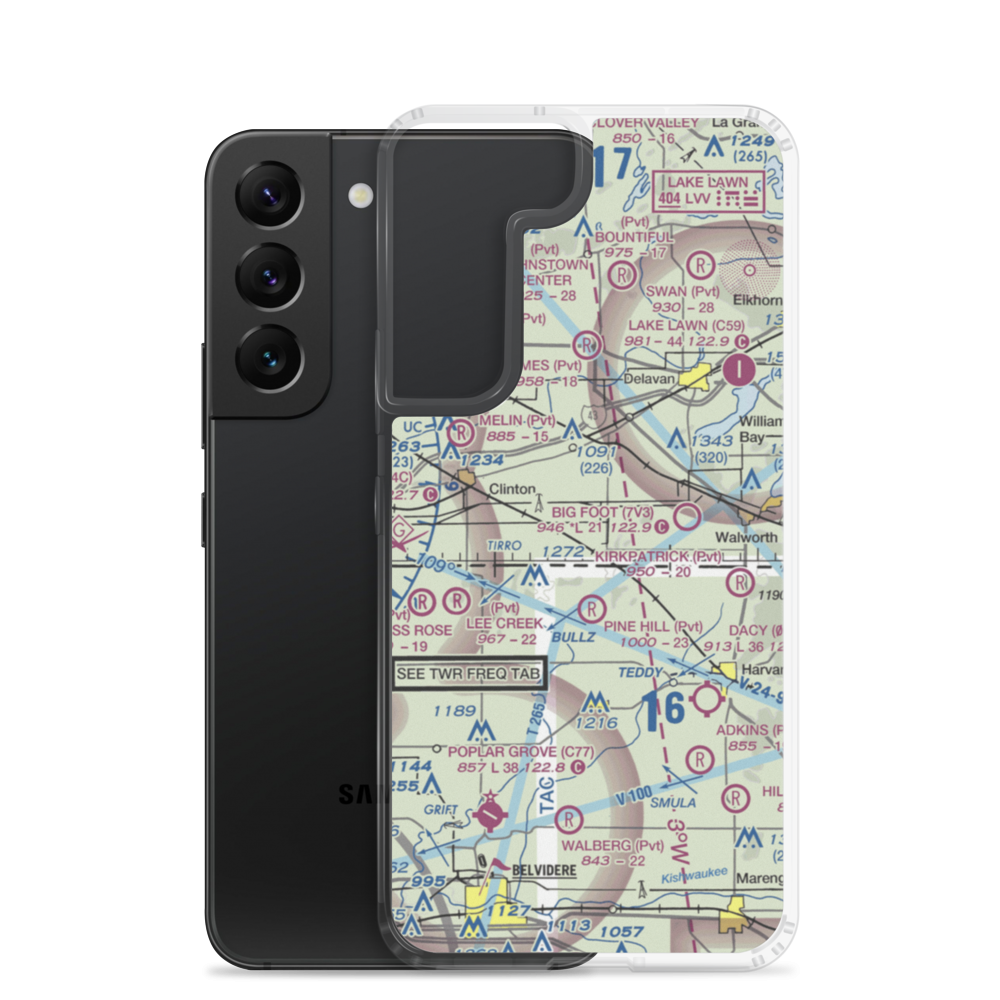 Barten Airport (WS55) VFR Sectional Samsung Case Samsung Galaxy S22 model shown