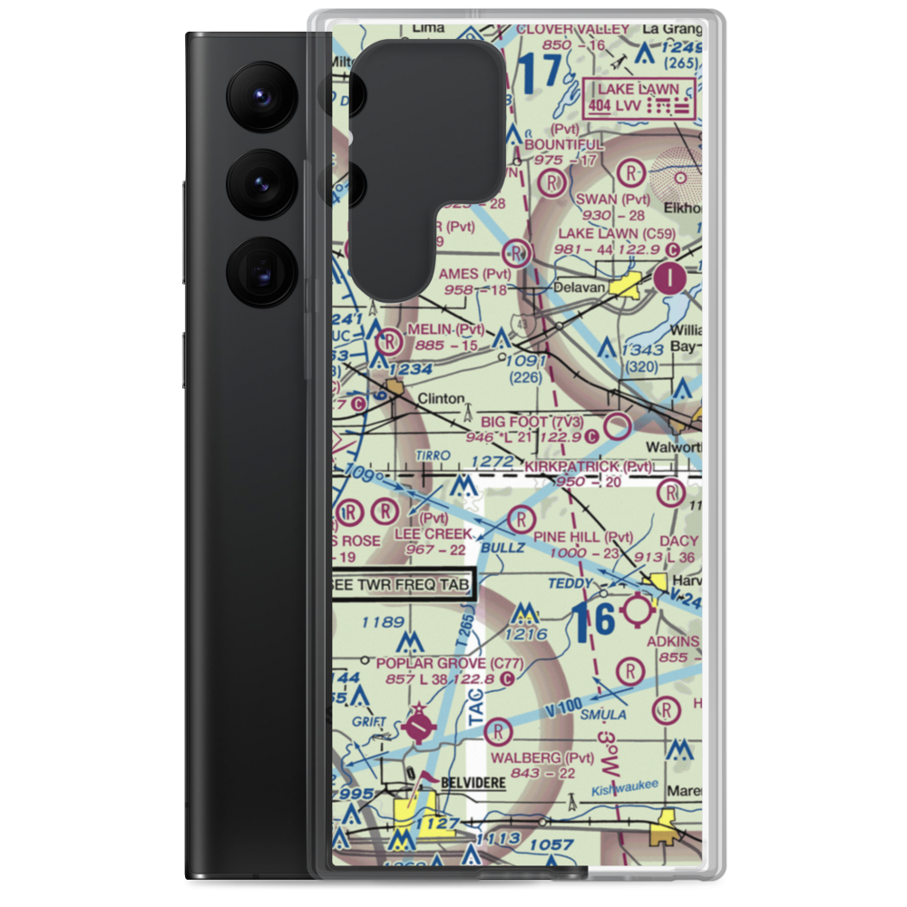 Barten Airport (WS55) VFR Sectional Samsung Case Samsung Galaxy S22 Ultra model shown