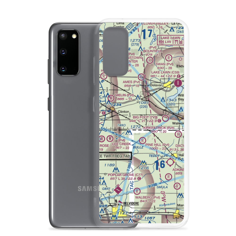 Barten Airport (WS55) VFR Sectional Samsung Case Samsung Galaxy S20 model shown