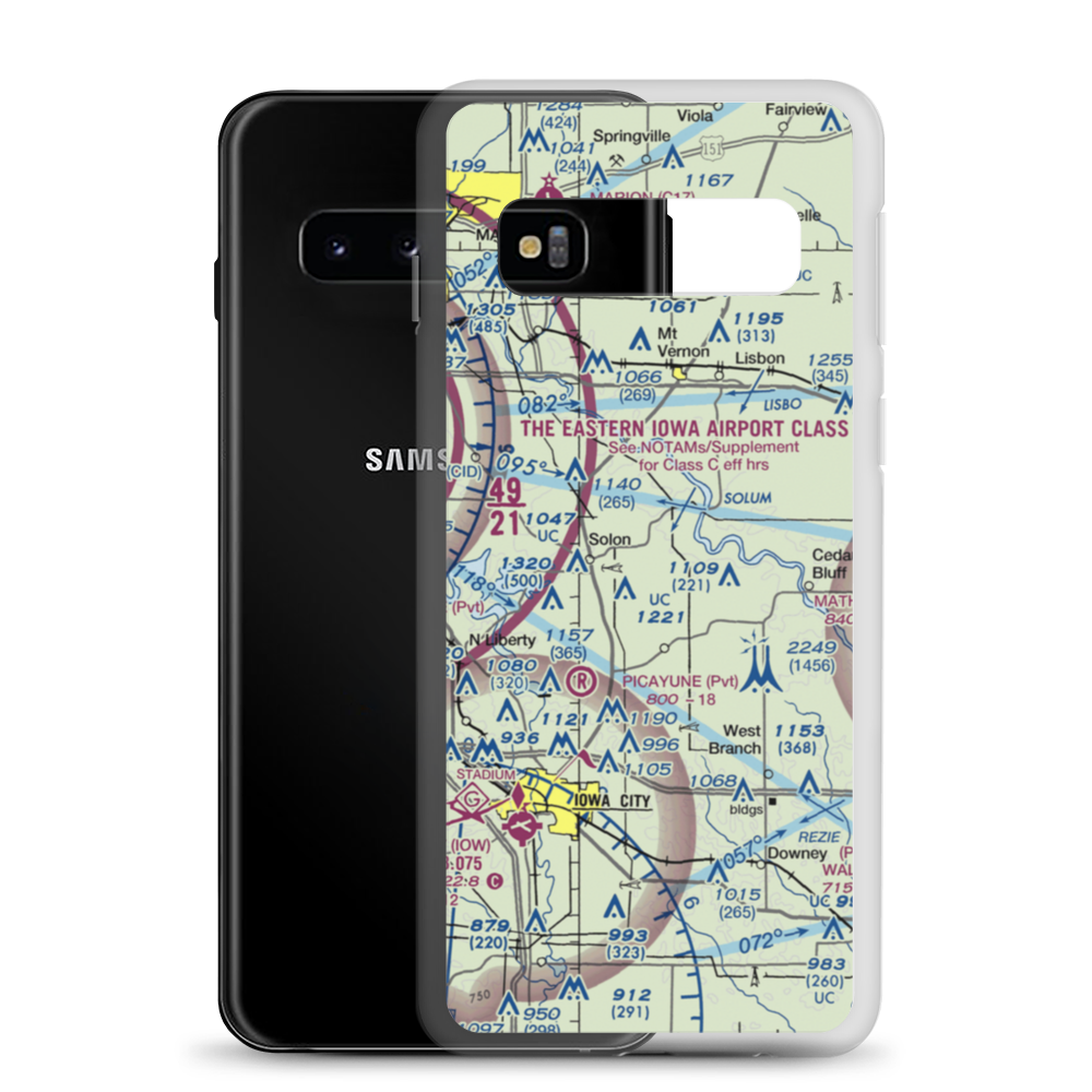 Bartlett Field (IA25) VFR Sectional Samsung Case Samsung Galaxy S10 model shown