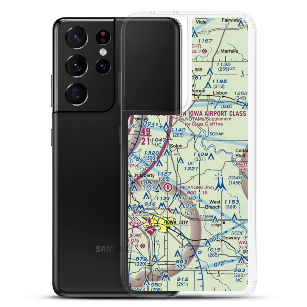 Bartlett Field (IA25) VFR Sectional Samsung Case Samsung Galaxy S21 Ultra model shown