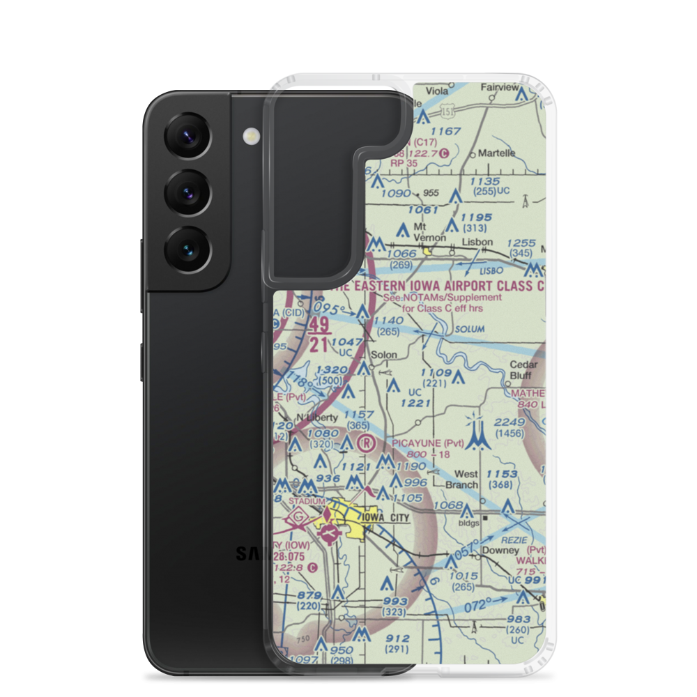 Bartlett Field (IA25) VFR Sectional Samsung Case Samsung Galaxy S22 model shown