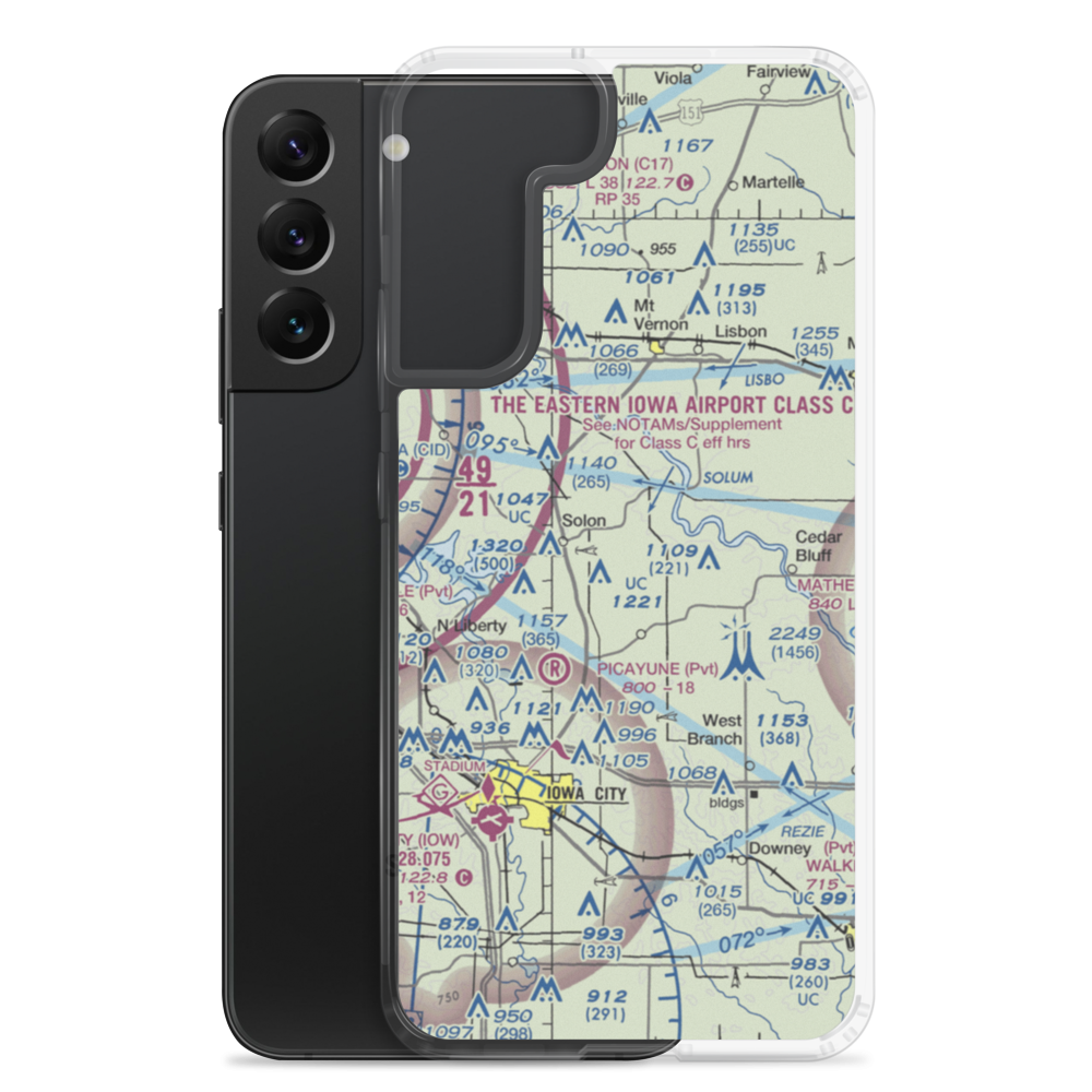 Bartlett Field (IA25) VFR Sectional Samsung Case Samsung Galaxy S22 Plus model shown