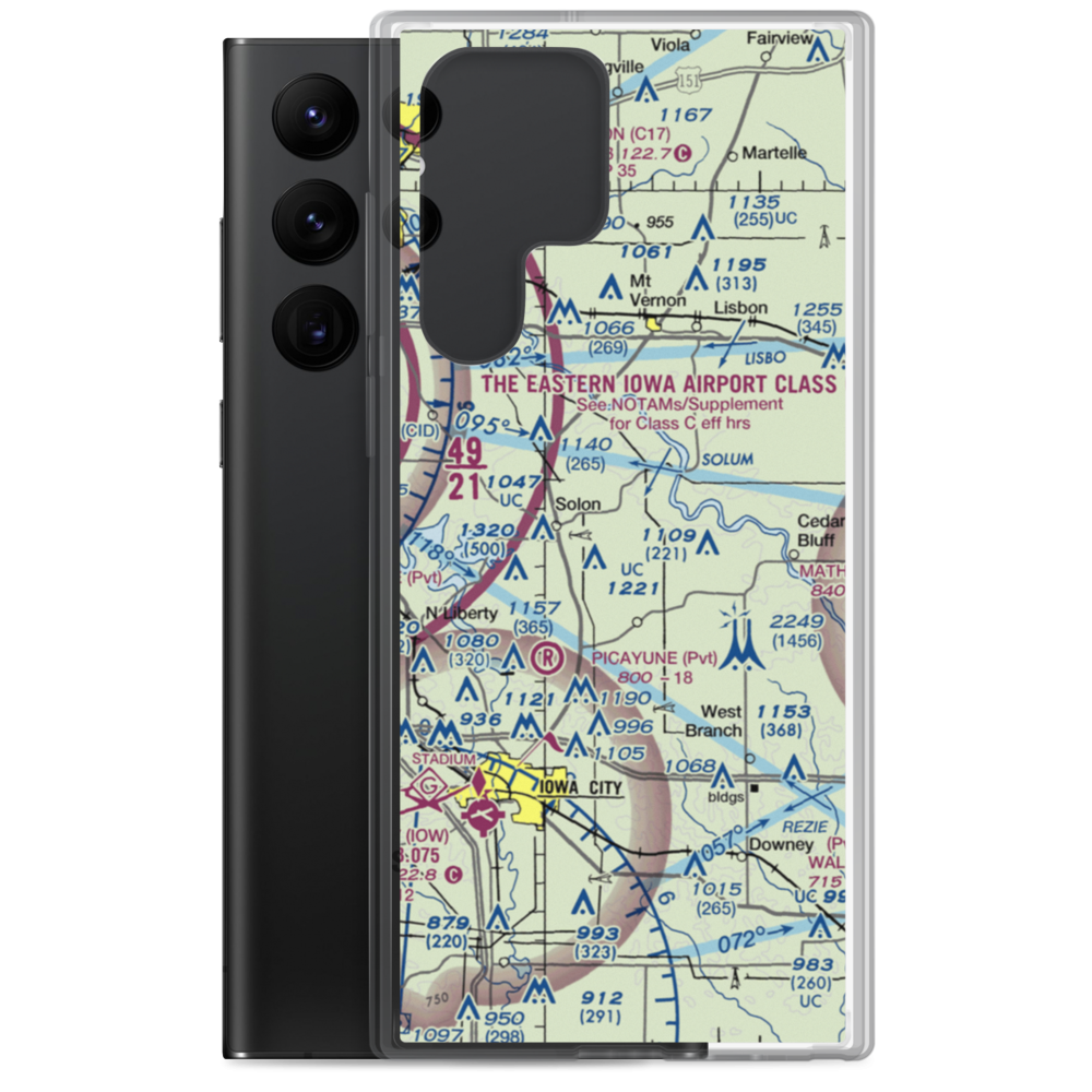 Bartlett Field (IA25) VFR Sectional Samsung Case Samsung Galaxy S22 Ultra model shown