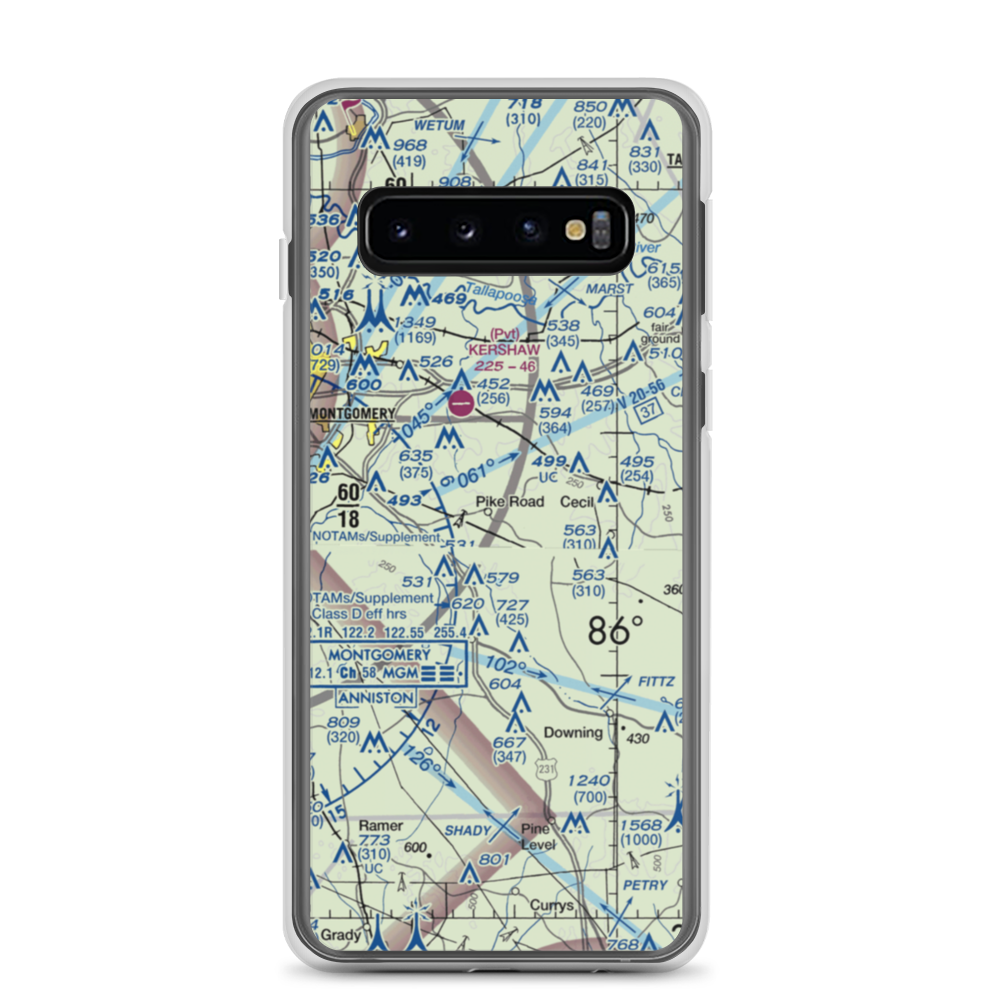 Bartlett Ranch Airport (AL79) VFR Sectional Samsung Case Samsung Galaxy S10 model shown