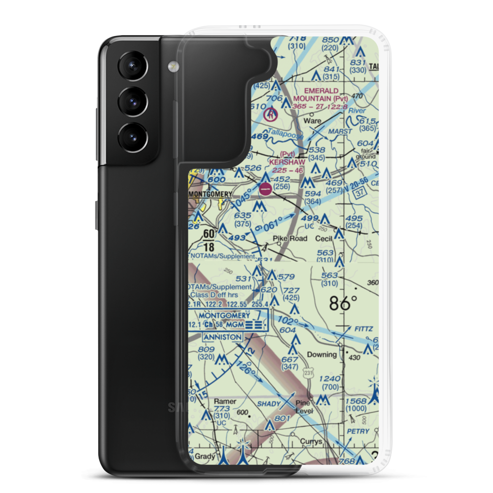 Bartlett Ranch Airport (AL79) VFR Sectional Samsung Case Samsung Galaxy S21 Plus model shown