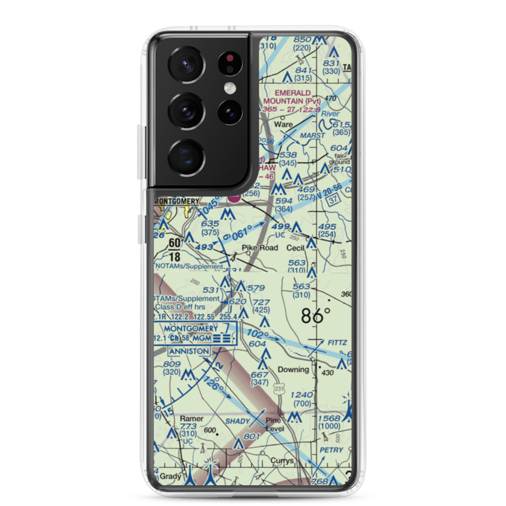 Bartlett Ranch Airport (AL79) VFR Sectional Samsung Case Samsung Galaxy S21 Ultra model shown