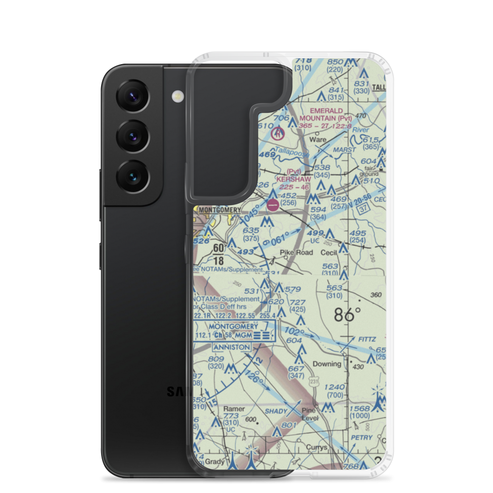Bartlett Ranch Airport (AL79) VFR Sectional Samsung Case Samsung Galaxy S22 model shown