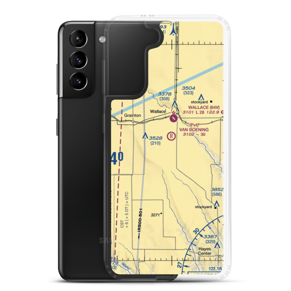 Bartmess Airport (29NE) VFR Sectional Samsung Case Samsung Galaxy S21 Plus model shown