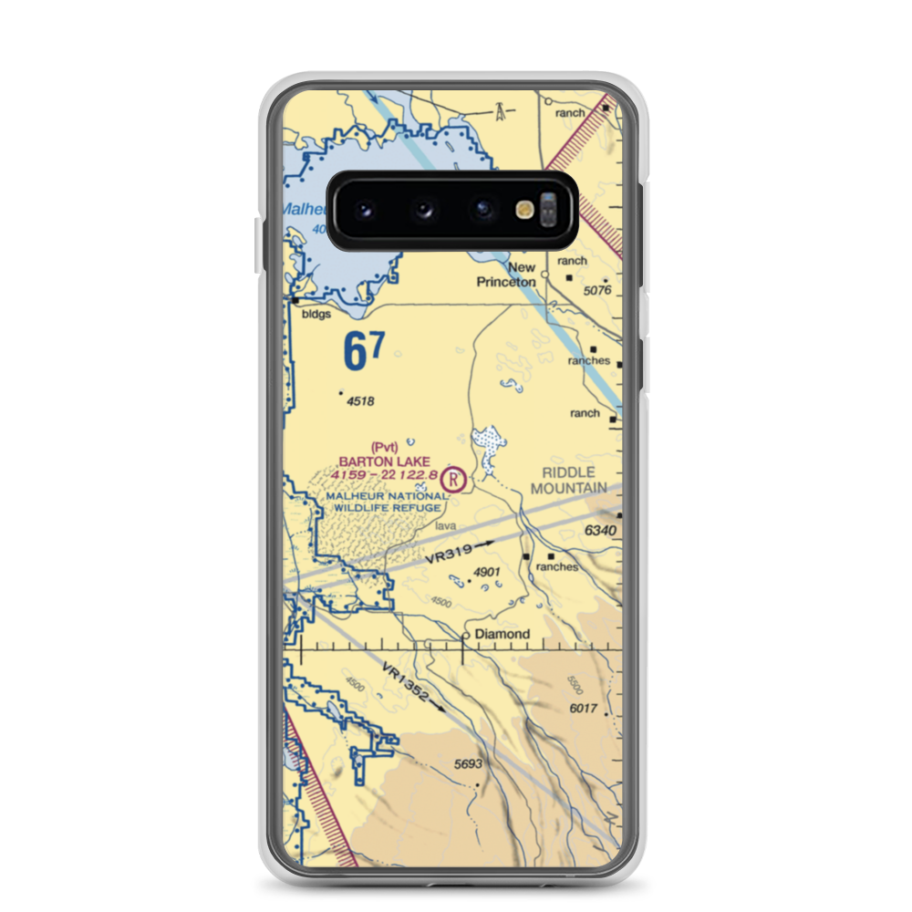 Barton Lake Ranch Airport (OR08) VFR Sectional Samsung Case Samsung Galaxy S10 model shown