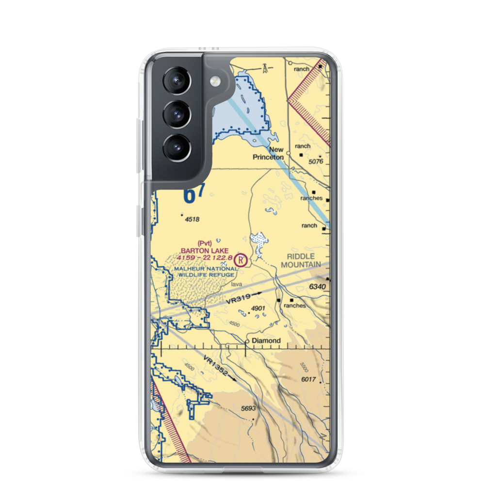 Barton Lake Ranch Airport (OR08) VFR Sectional Samsung Case Samsung Galaxy S21 model shown