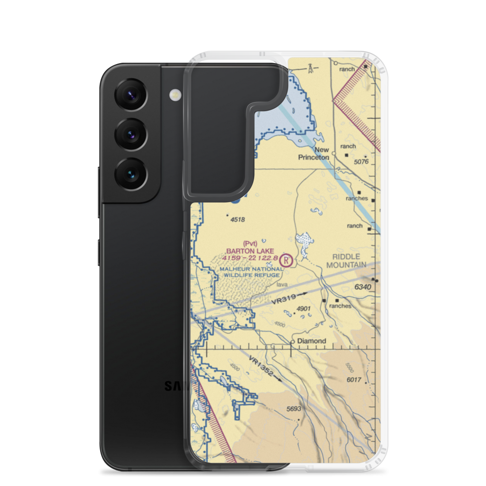 Barton Lake Ranch Airport (OR08) VFR Sectional Samsung Case Samsung Galaxy S22 model shown