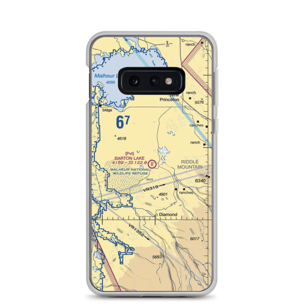 Barton Lake Ranch Airport (OR08) VFR Sectional Samsung Case Samsung Galaxy S10e model shown