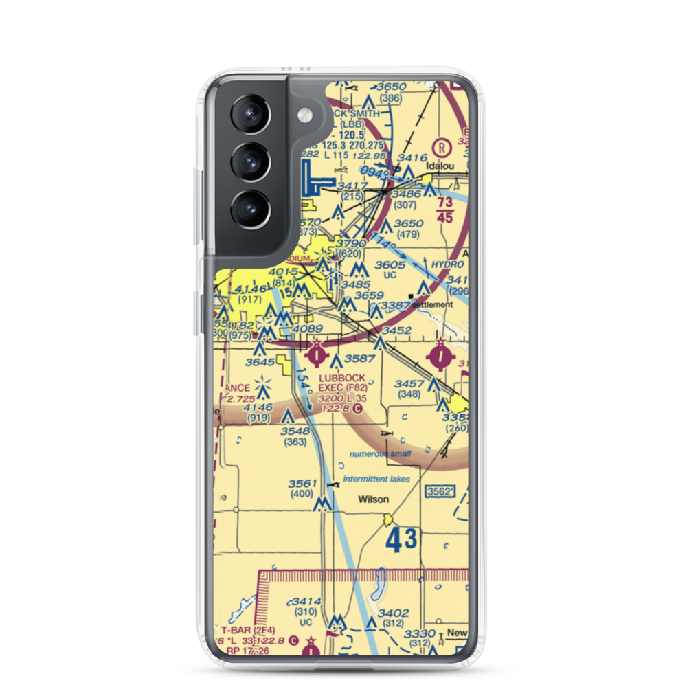 Bartos Farm Airport (47XS) VFR Sectional Samsung Case Samsung Galaxy S21 model shown