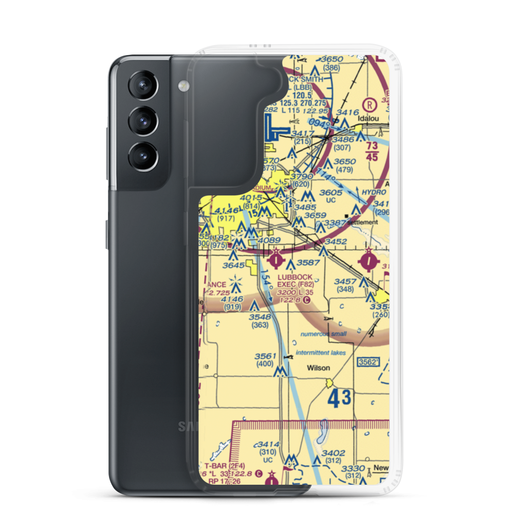 Bartos Farm Airport (47XS) VFR Sectional Samsung Case Samsung Galaxy S21 model shown