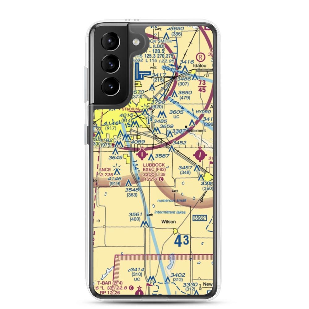 Bartos Farm Airport (47XS) VFR Sectional Samsung Case Samsung Galaxy S21 Plus model shown
