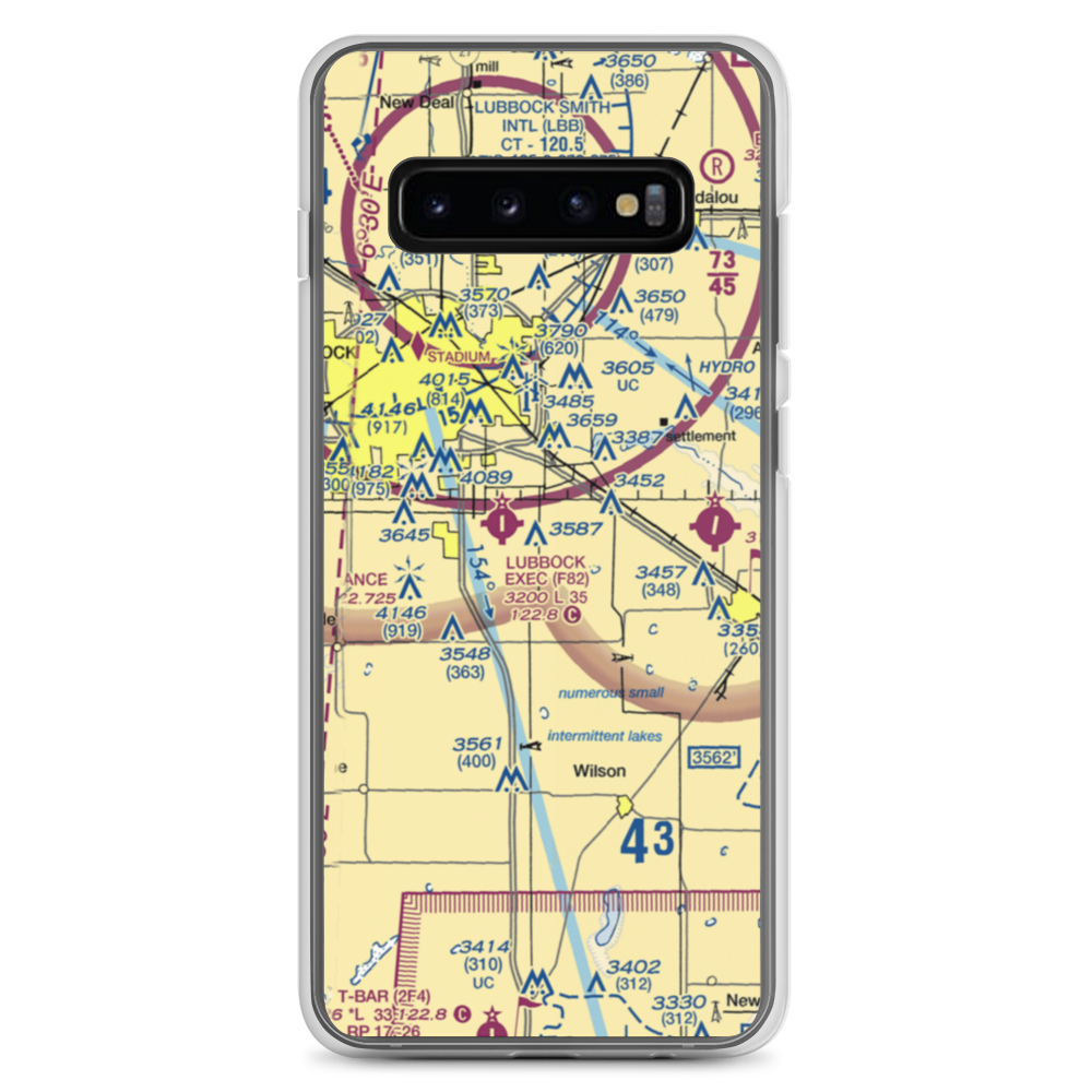 Bartos Farm Airport (47XS) VFR Sectional Samsung Case Samsung Galaxy S10+ model shown