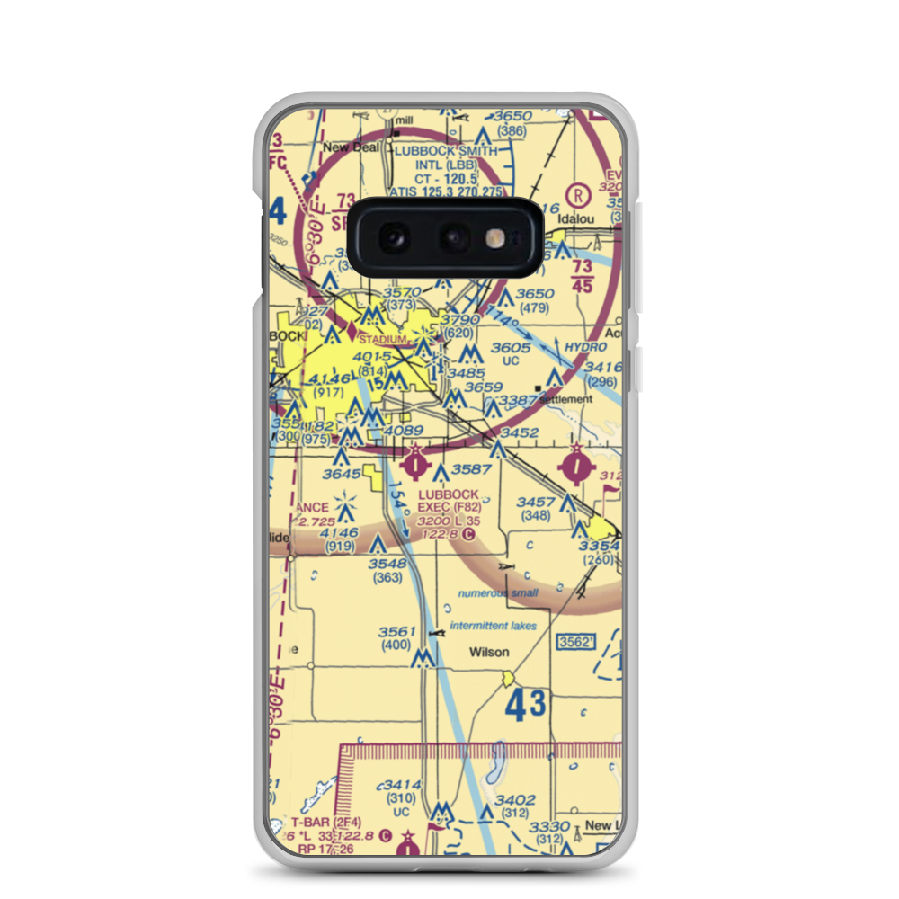 Bartos Farm Airport (47XS) VFR Sectional Samsung Case Samsung Galaxy S10e model shown
