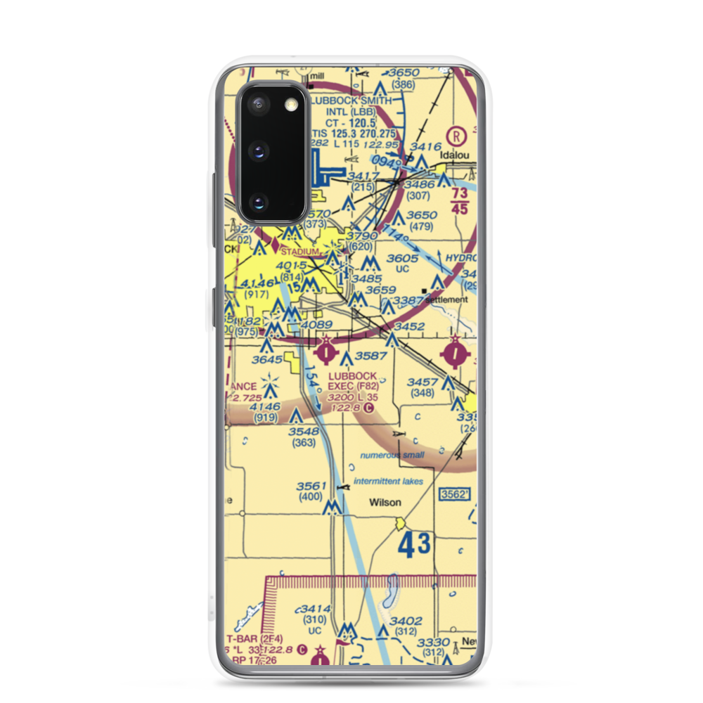 Bartos Farm Airport (47XS) VFR Sectional Samsung Case Samsung Galaxy S20 model shown