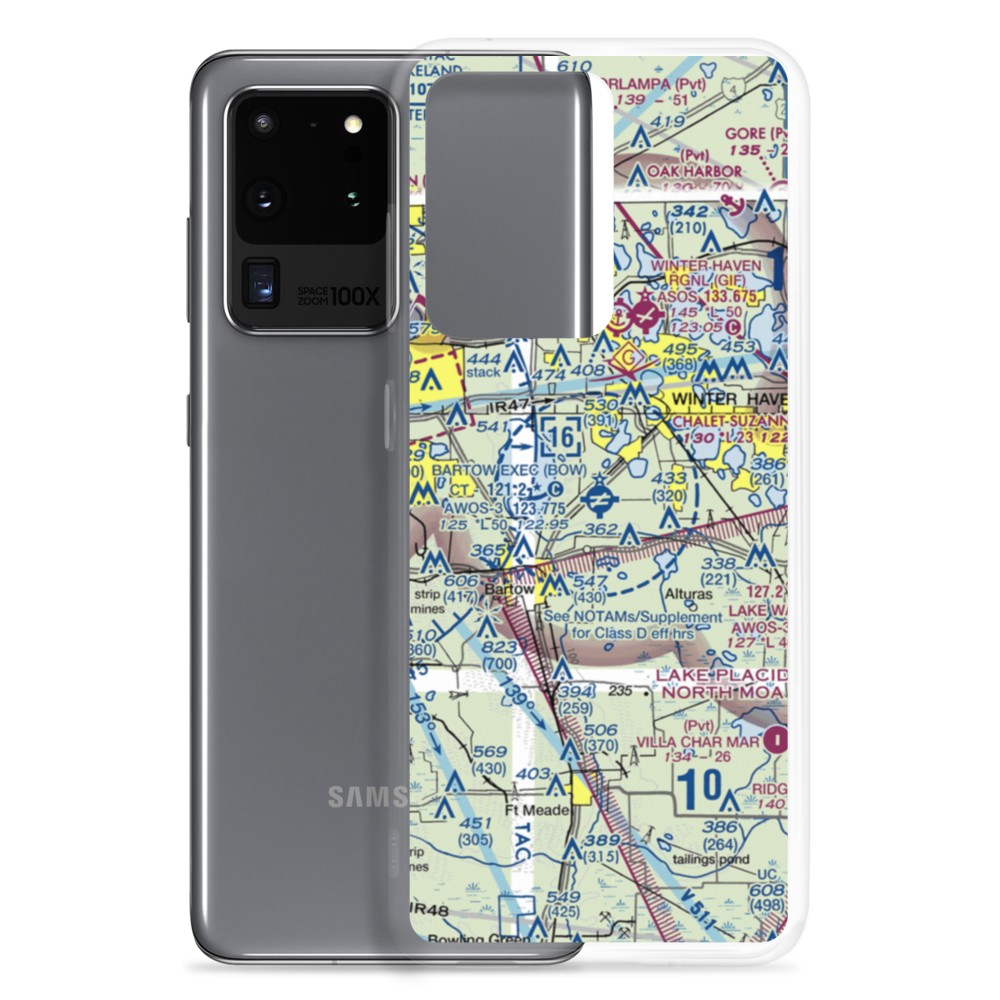 Bartow Executive Airport (BOW) VFR Sectional Samsung Case Samsung Galaxy S20 Ultra model shown
