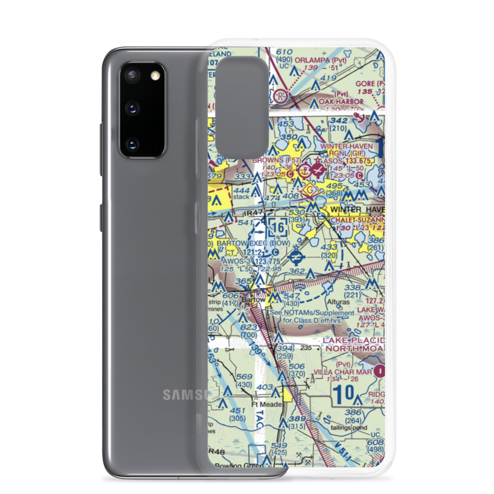 Bartow Executive Airport (BOW) VFR Sectional Samsung Case Samsung Galaxy S20 model shown