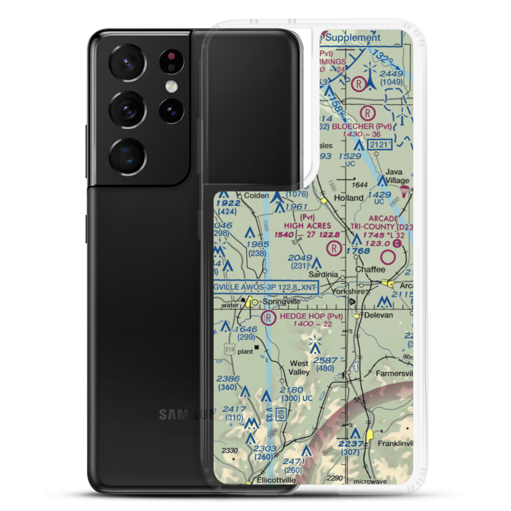 Basher Field (NY00) VFR Sectional Samsung Case Samsung Galaxy S21 Ultra model shown