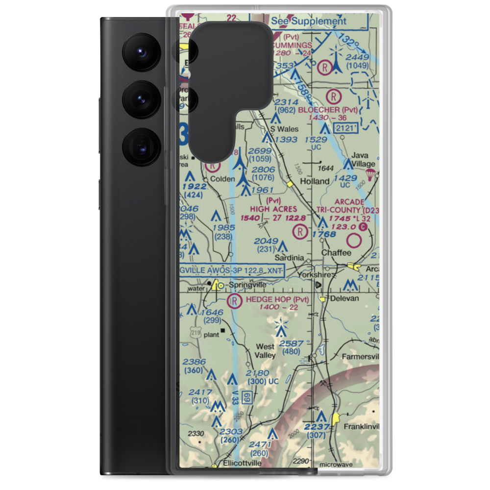 Basher Field (NY00) VFR Sectional Samsung Case Samsung Galaxy S22 Ultra model shown