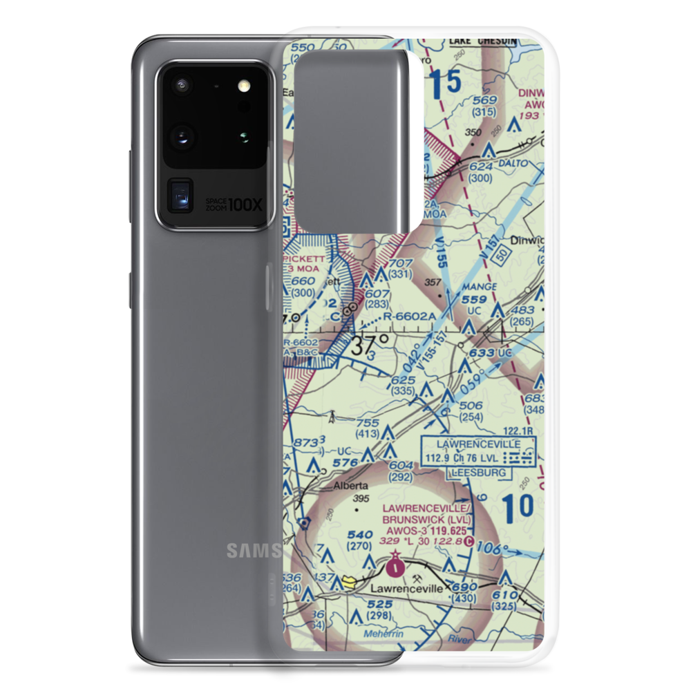 Baskerville Airport (VA76) VFR Sectional Samsung Case Samsung Galaxy S20 Ultra model shown