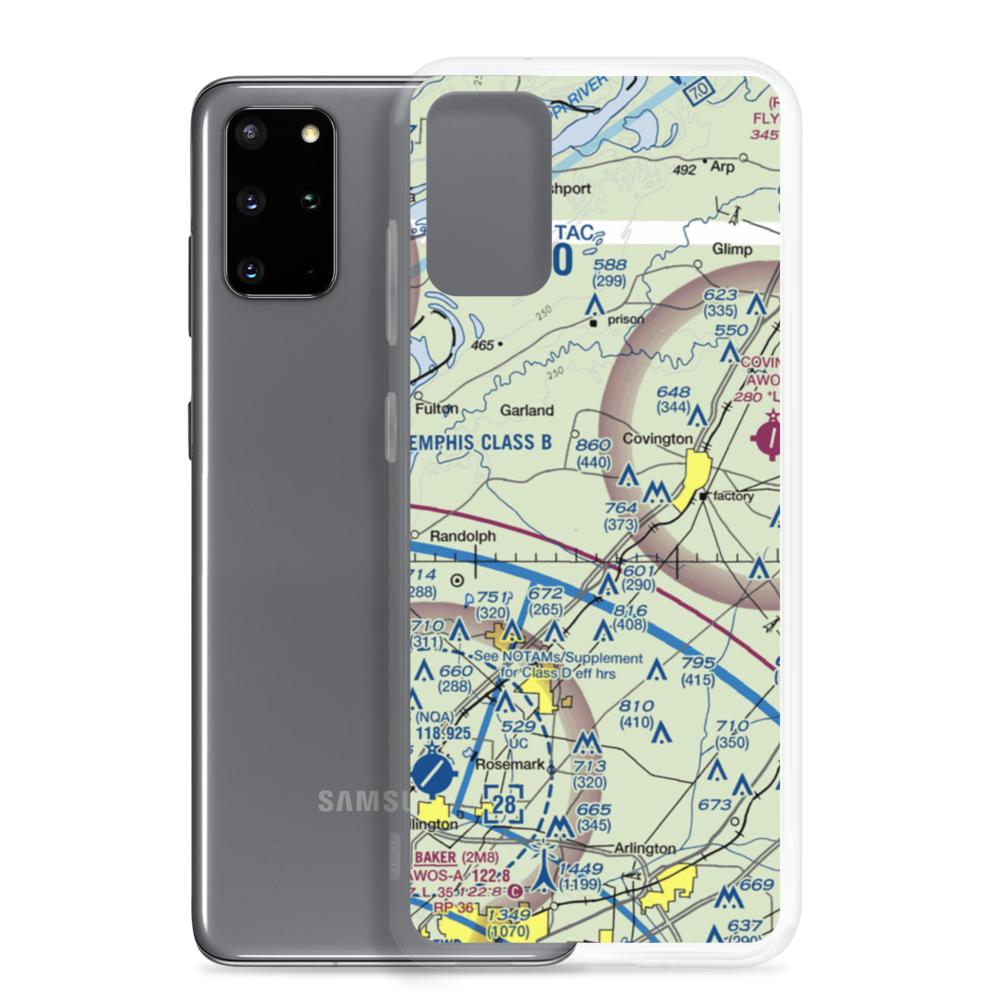 Baskin Airport (9TN7) VFR Sectional Samsung Case Samsung Galaxy S20 Plus model shown