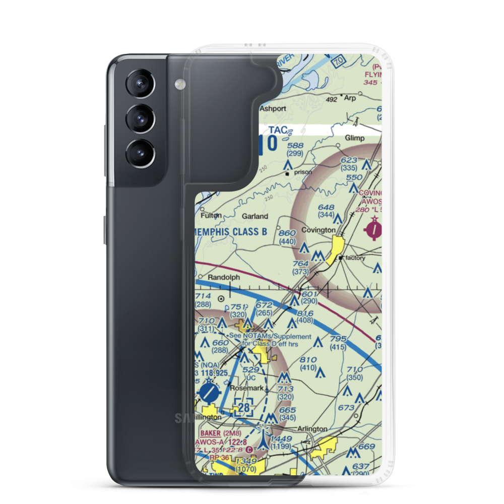 Baskin Airport (9TN7) VFR Sectional Samsung Case Samsung Galaxy S21 model shown