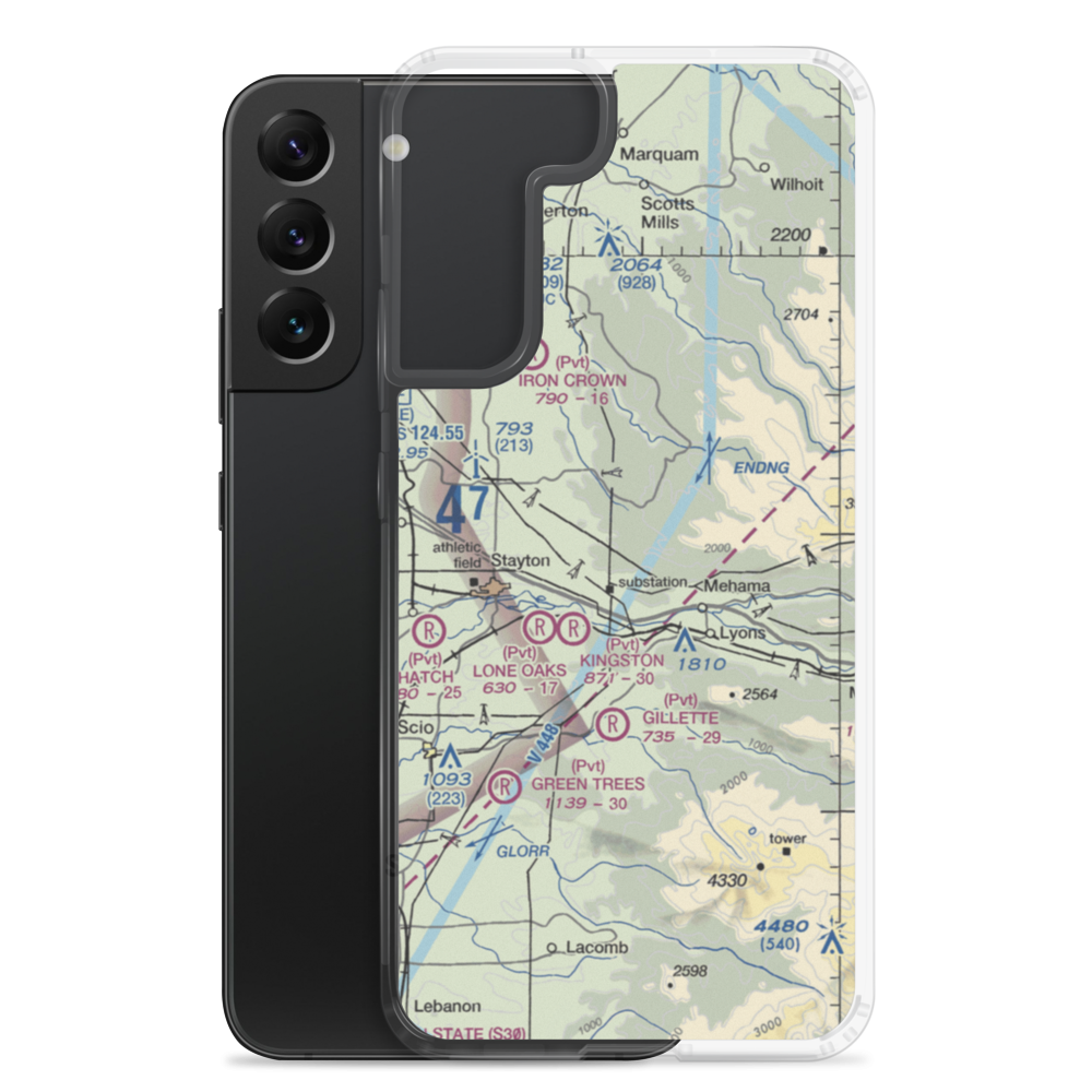 Basl Hill Farms Airport (7OR2) VFR Sectional Samsung Case Samsung Galaxy S22 Plus model shown