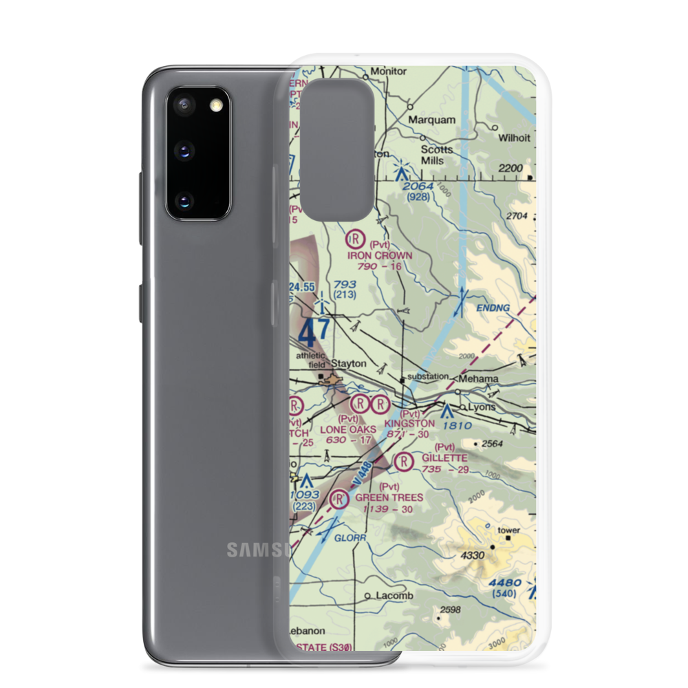Basl Hill Farms Airport (7OR2) VFR Sectional Samsung Case Samsung Galaxy S20 model shown