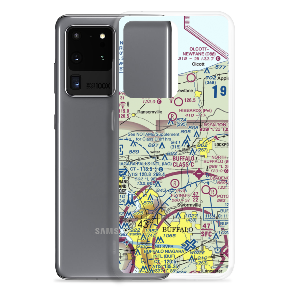 Bassett Field (61NY) VFR Sectional Samsung Case Samsung Galaxy S20 Ultra model shown