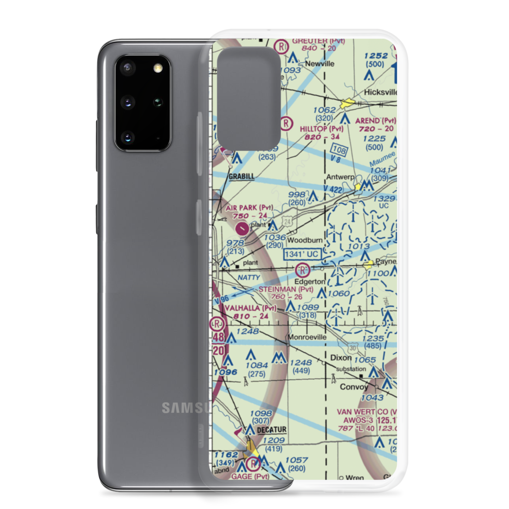 Basting Airport (3II3) VFR Sectional Samsung Case Samsung Galaxy S20 Plus model shown