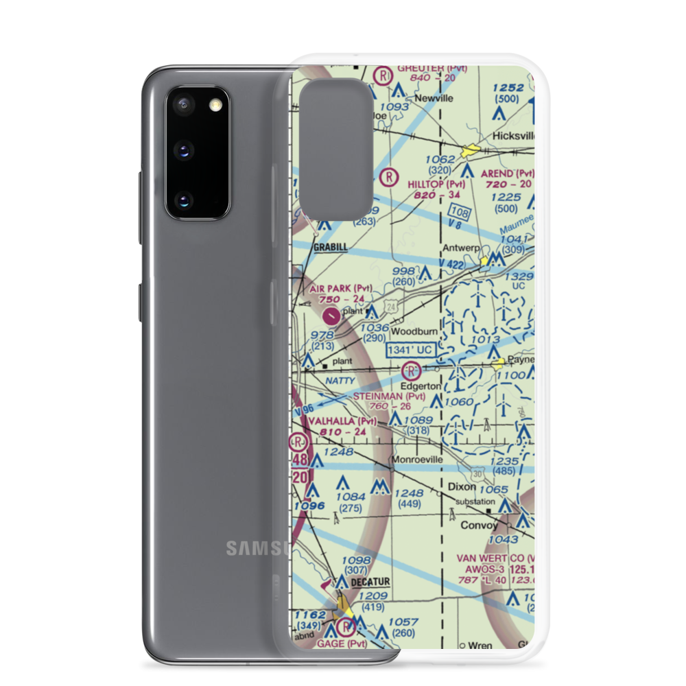 Basting Airport (3II3) VFR Sectional Samsung Case Samsung Galaxy S20 model shown