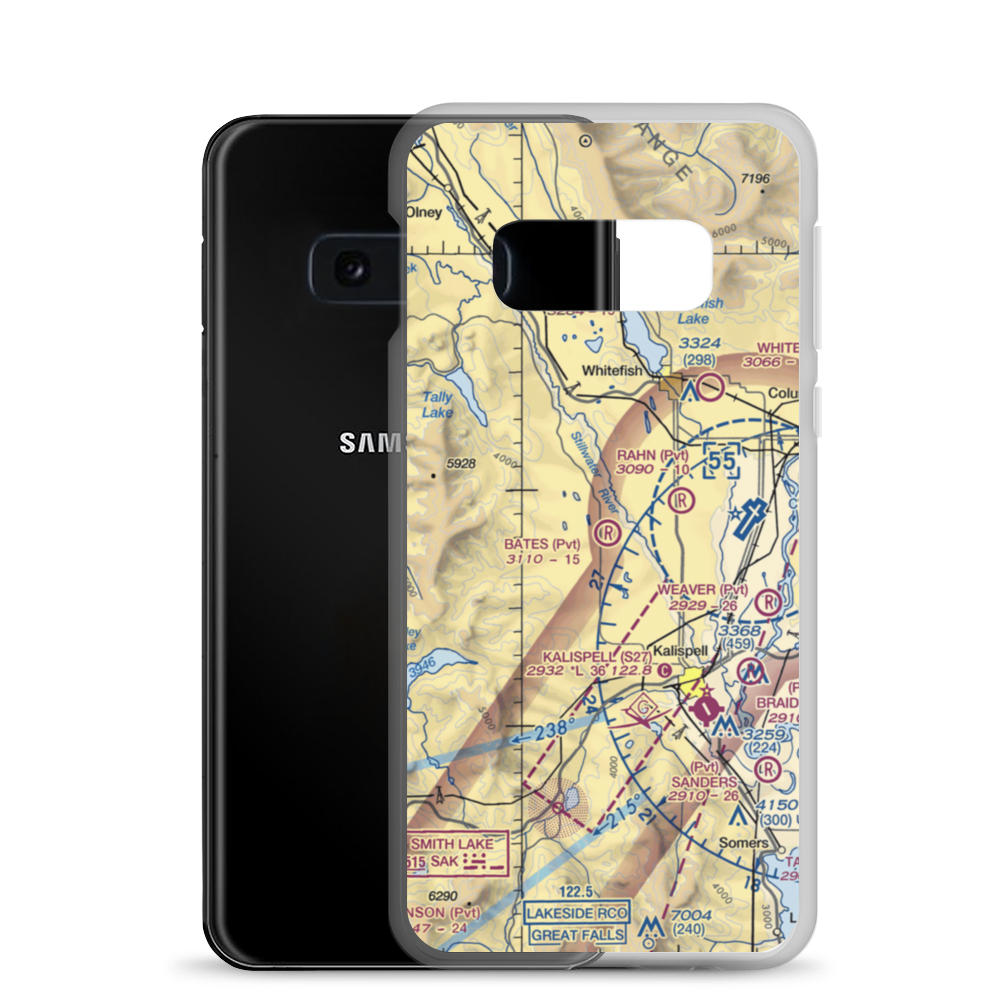Bates Airstrip (2MT0) VFR Sectional Samsung Case Samsung Galaxy S10e model shown
