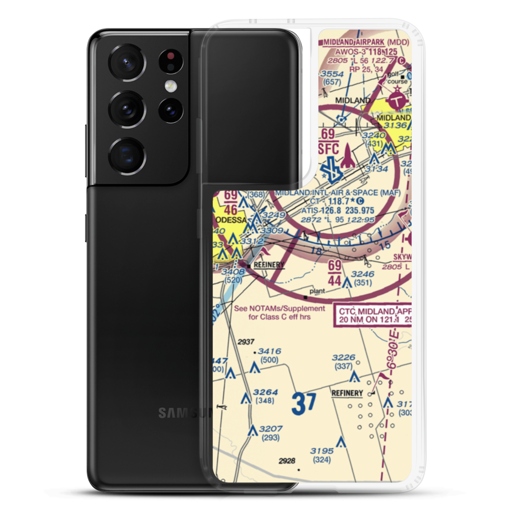Bates Field (71TA) VFR Sectional Samsung Case Samsung Galaxy S21 Ultra model shown
