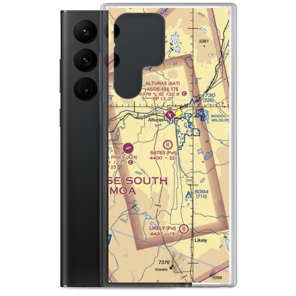 Bates Field (CA06) VFR Sectional Samsung Case Samsung Galaxy S22 Ultra model shown