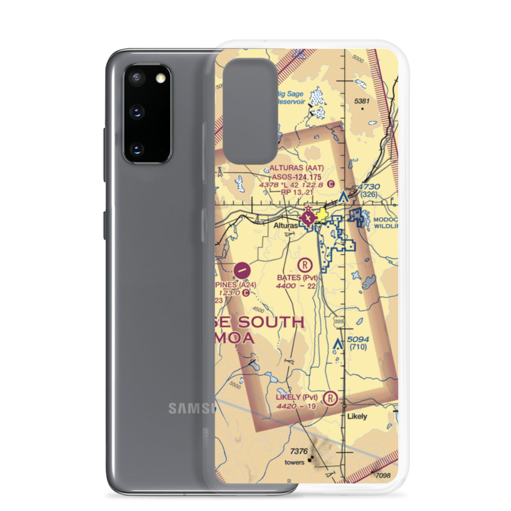 Bates Field (CA06) VFR Sectional Samsung Case Samsung Galaxy S20 model shown