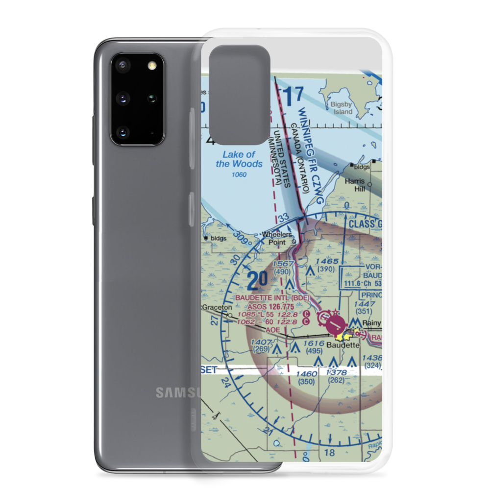 Baudette Flying Service Seaplane Base (16MN) VFR Sectional Samsung Case Samsung Galaxy S20 Plus model shown