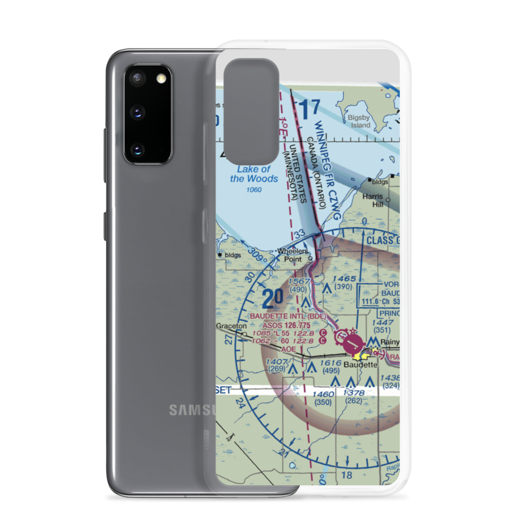 Baudette Flying Service Seaplane Base (16MN) VFR Sectional Samsung Case Samsung Galaxy S20 model shown