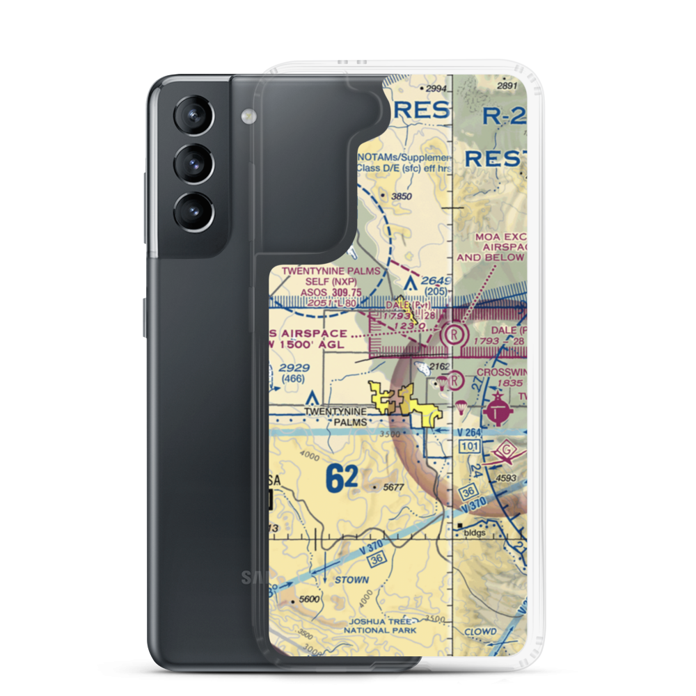 Bauer Airport (61CA) VFR Sectional Samsung Case Samsung Galaxy S21 model shown