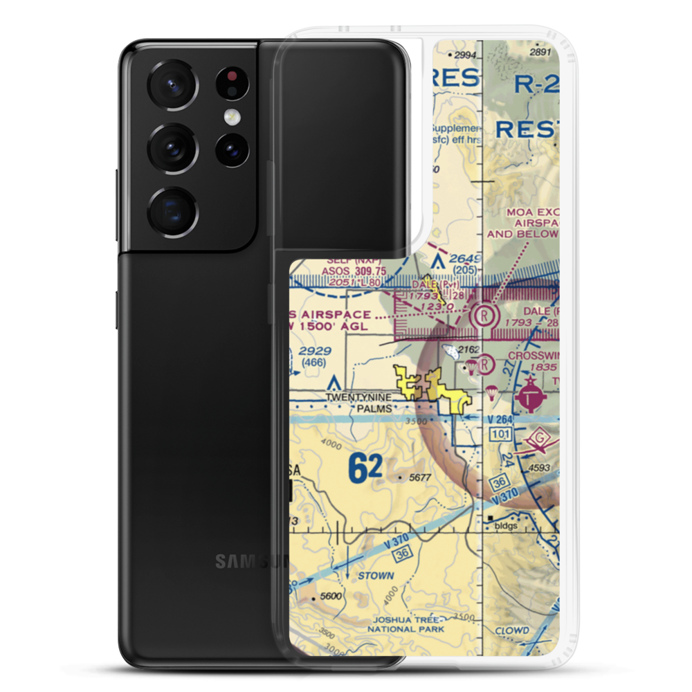 Bauer Airport (61CA) VFR Sectional Samsung Case Samsung Galaxy S21 Ultra model shown