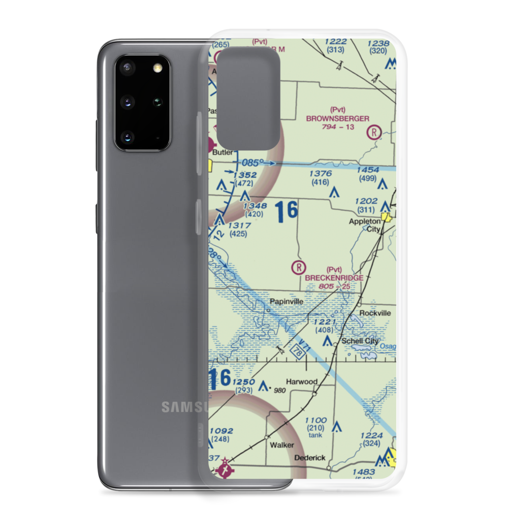 Bauer Pgi Airport (MU55) VFR Sectional Samsung Case Samsung Galaxy S20 Plus model shown