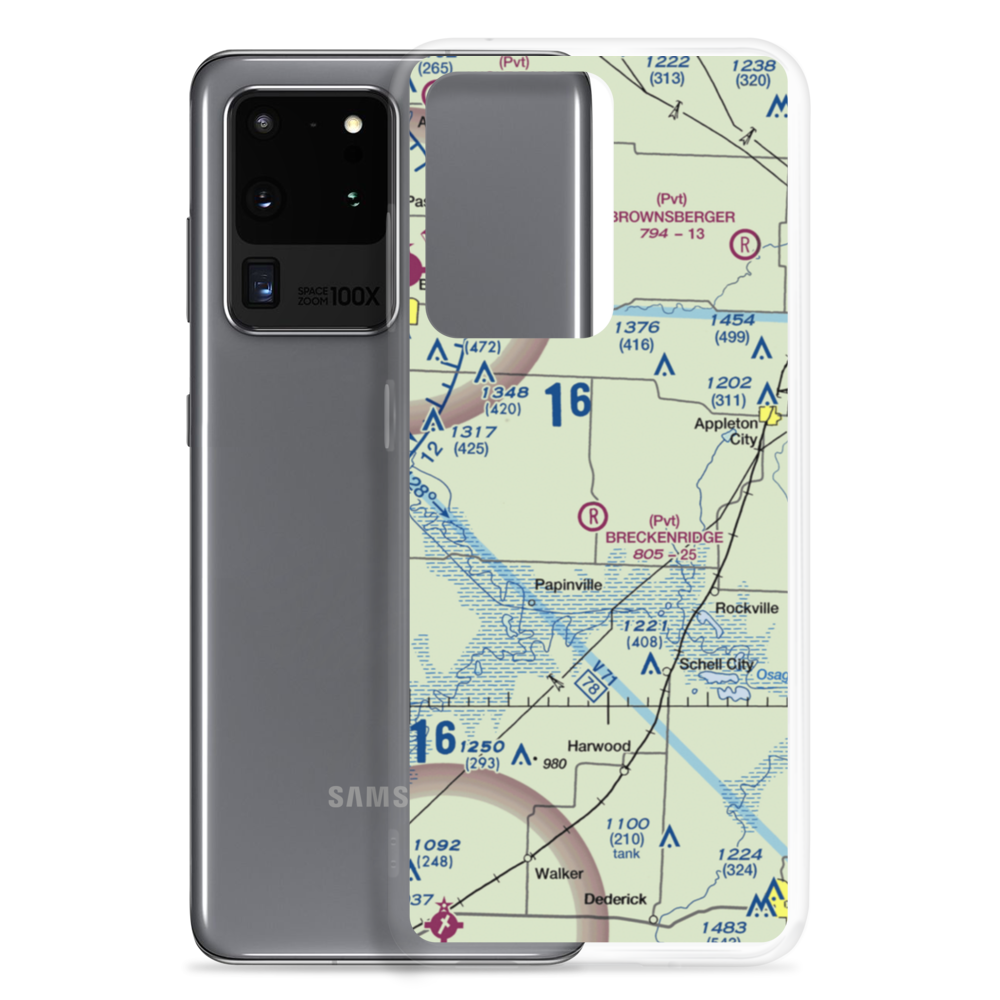Bauer Pgi Airport (MU55) VFR Sectional Samsung Case Samsung Galaxy S20 Ultra model shown