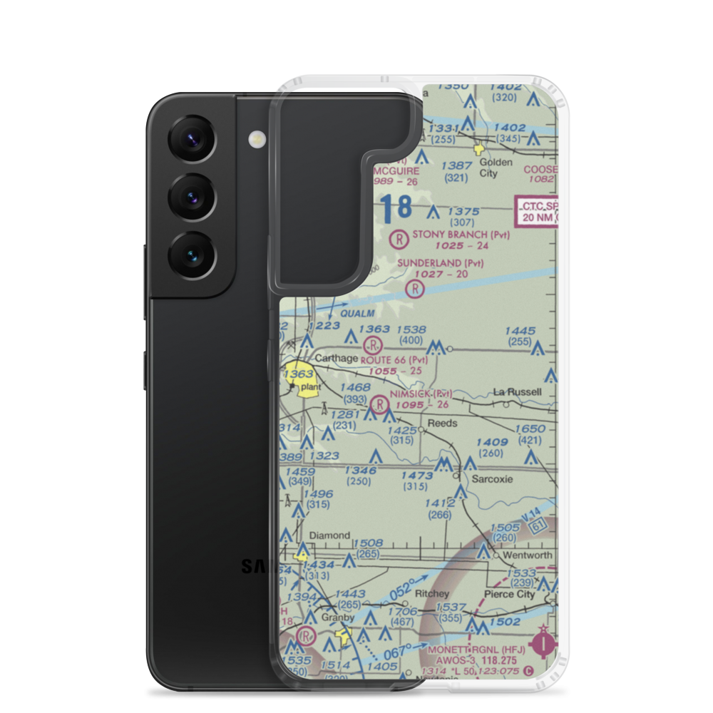Baugh Flight Park Ultralightport (MO16) VFR Sectional Samsung Case Samsung Galaxy S22 model shown