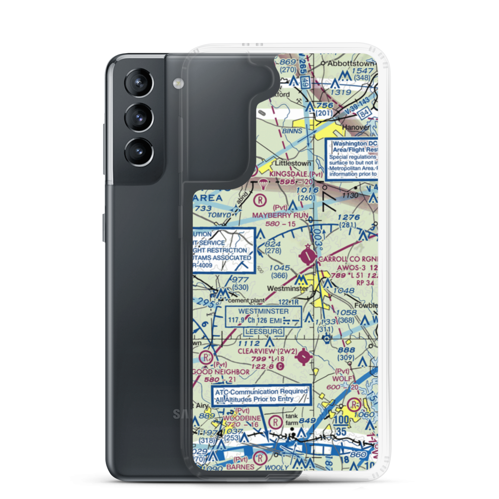 Baugher's Orchard Airport (07MD) VFR Sectional Samsung Case Samsung Galaxy S21 model shown