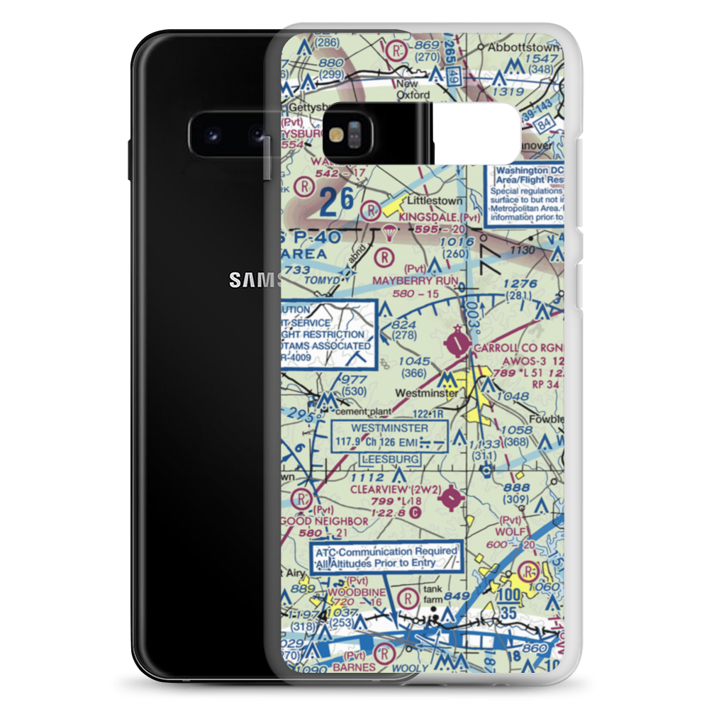 Baugher's Orchard Airport (07MD) VFR Sectional Samsung Case Samsung Galaxy S10+ model shown