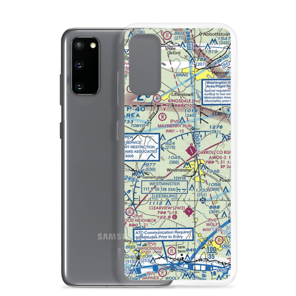 Baugher's Orchard Airport (07MD) VFR Sectional Samsung Case Samsung Galaxy S20 model shown