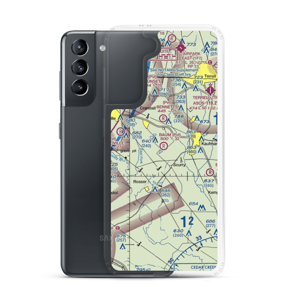 Baum Airport (TA46) VFR Sectional Samsung Case Samsung Galaxy S21 model shown